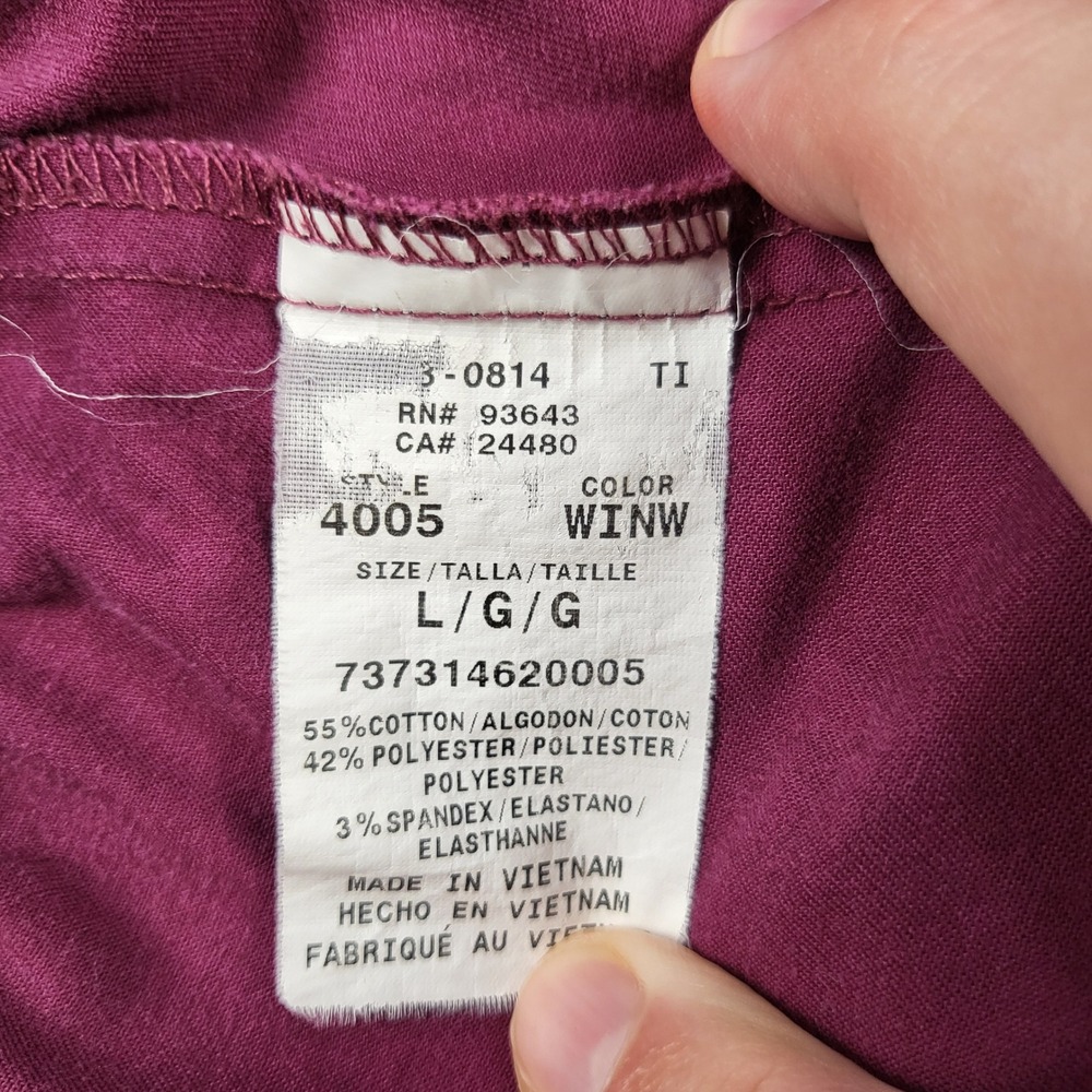 Cherokee Workwear 4005 Cargo Scrub Pants Womens Large Wine Red Tactical Utility - Picture 9 of 10